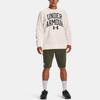 Under Armour Rival Letter Logo Print Training Crew Sweatshirt Men sweatshirt White 1361561-112