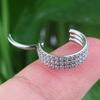 G23 Titanium Side Prong Set Half Circle Cubic Hinged segment Zircon Nose Cilcker Conch Piercing 6/8/10/11/12mm Hoops