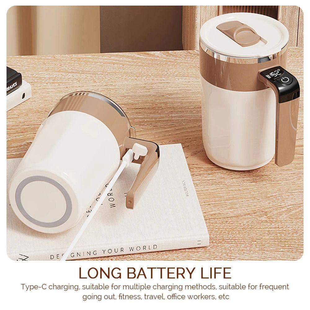 Новая чашка для смешивания 400 мл ABS 316 нержавеющая сталь кофейная чашка силиконовая перезаряжаемая самоперемешивающаяся кружка кофе