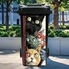 Trash Can Decals Stickers Self-Adhesive Waterproof Outdoor Garbage Bin Decoration Simulation Animal Plant Themes Weather-Resistant Labels Tags