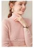 Women's Slim Fit Cashmere High Neck Ribbed Sweater – Warm Knit Base Layer Pullover