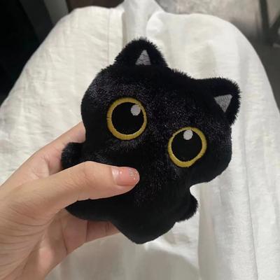 10 см Милая плюшевая игрушка-кукла в виде черного кота, маленький кулон, подушка, мягкая плюшевая игрушка-кукла в виде черного кота, подарки на день рождения для мальчика и девочки