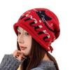 Big head circumference stacking hat women's small face new autumn and winter windproof ear protection wool hat versatile knitted hat