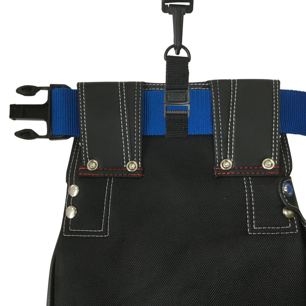 Gokusho Black Cowhide Nail Bag with Ink Pot Holder GL-03B