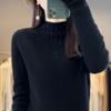 Женский свитер с полуводолазкой, кашемир Цинхэ, 30% кашемир, 70% шерсть, зимний вязаный пуловер с ромбовидными заклепками, осенний свитер, кашемировый свитер