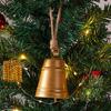 Rustic Bell Christmas Ornament Vintage Metal Decorative Bell Large Hanging Cow Bell Decoration for Mantel Table Centerpiece Winter Tree Garland Decor