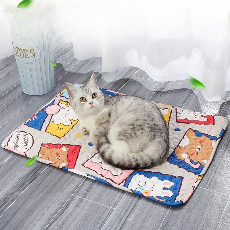 Коврик для домашних животных, коврик для собак, специальный хлопковый коврик для маленьких и средних собак, на котором можно спать, коврик для сна для кошек, летний нескользящий коврик для домашних животных