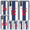 Football Number Name Personalised Case For Huawei Nova 9 10 SE 11i 8i 7i 3i Nova 5T Y60 Y61 Y70 Y90 P20 P30 P40 Lite P60 Pro