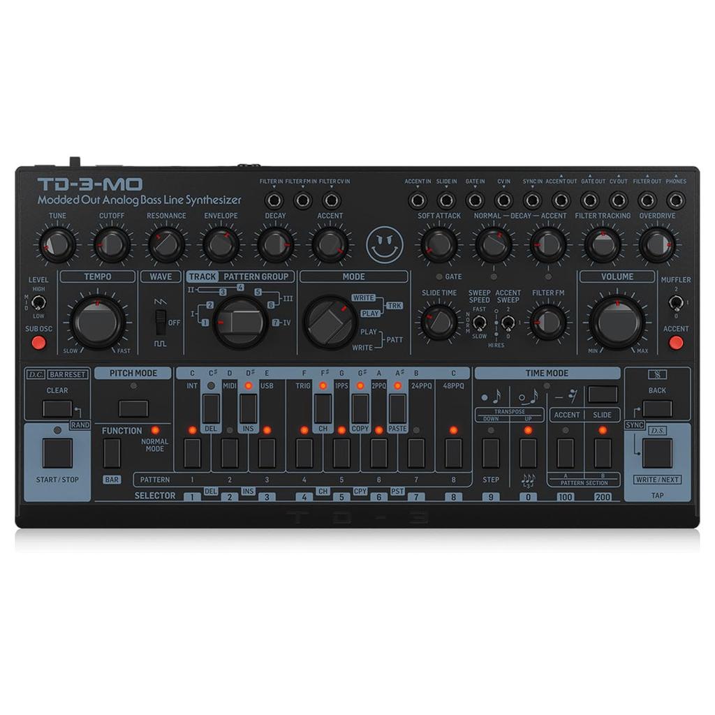 Behringer Analog Baseline Synthesizer Modded Out Model MIDI Compatible VCF MIDI CC Control Compatible Sub Equipped with 16 Step Sequencer USB/DIN