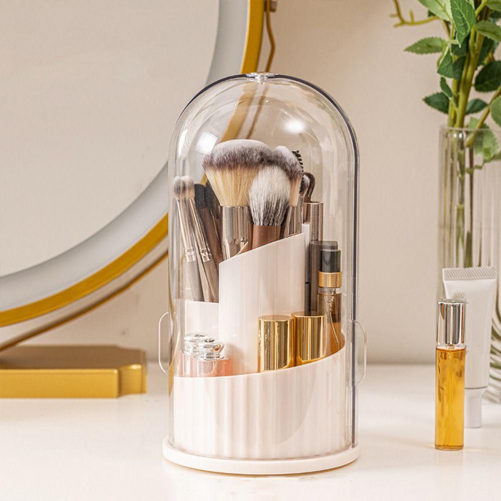 Clear Makeup Brush Storage Bucket Plastic Eye Shadow Storage Box  Bathroom