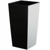 Flowerpot + Insert 18x36cm Tall Black Gloss