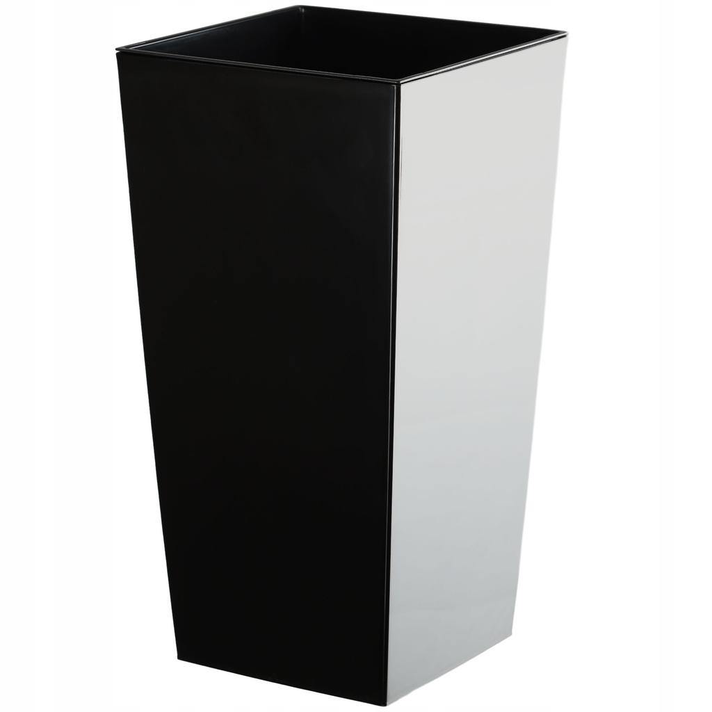 KADAX Flowerpot + Insert 18x36cm Tall Black Gloss