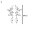 925 Silver Ear Buckles Fashion Hoop Earrings White Crystal Luxury Women's Earrings Wedding Women's Jewelry Premium Gift