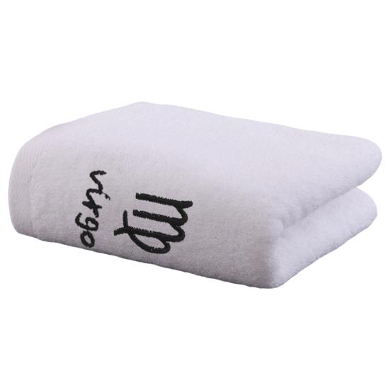 Shower Towel Thickened Lint-free Letters Embroidery Highly Absorbent Soft Cotton Face Towel Washroom