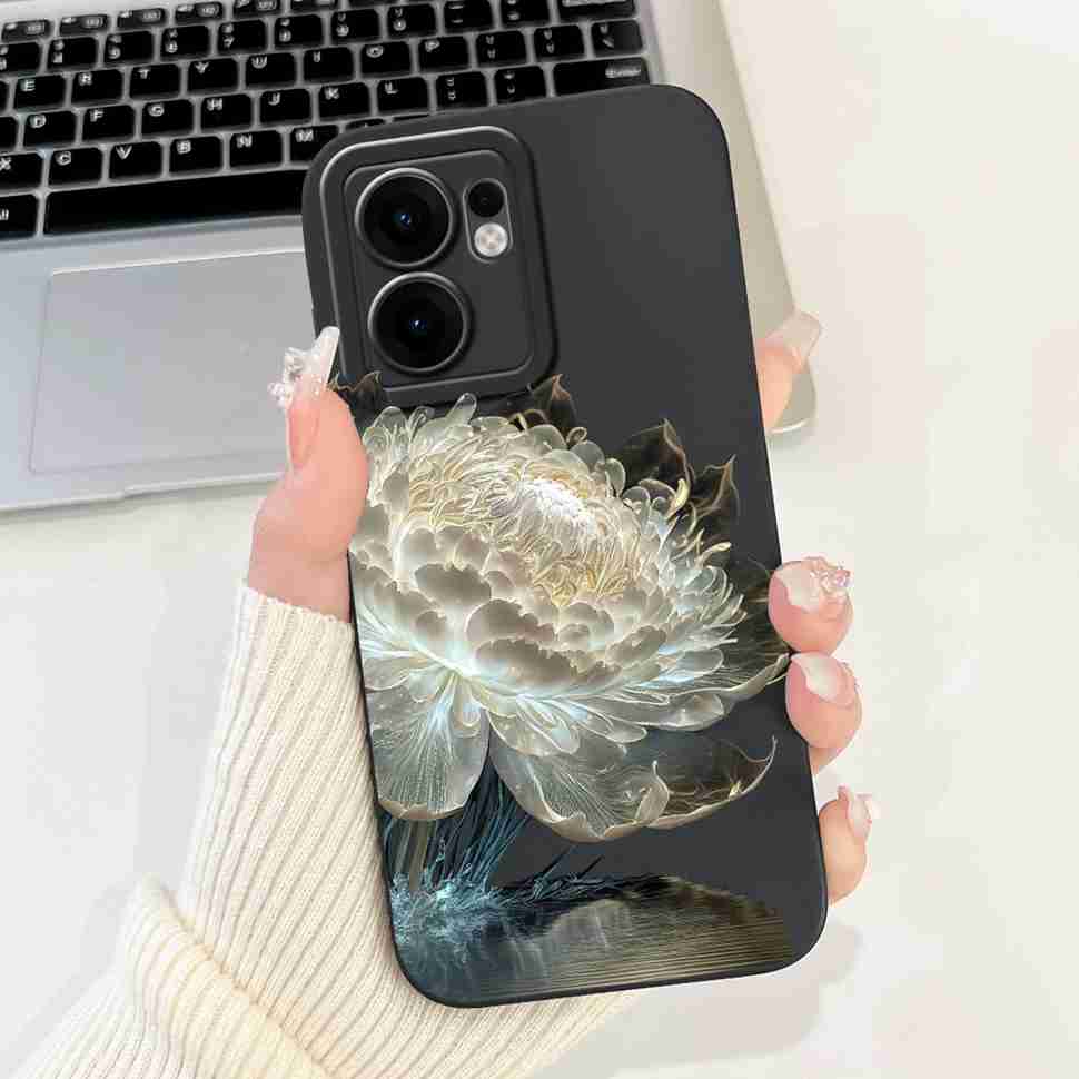 Чехол Цветочный Кролик для OPPO Reno 13F 4G 5G Силиконовый Мягкий Чехол для OPPO Reno13 F Reno13F 5G CPH2699 2025 Fundas Capas