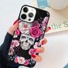 Чехол-накладка 'Череп с розами' для iPhone 17 Air 15 16 14 13 12 Pro Max 11 Pro Max Plus
