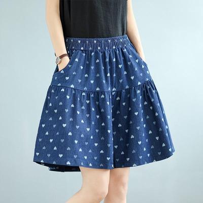 Винтажные джинсовые шорты большого размера с высокой талией, в стиле love, повседневные, свободные, летние, для женщин, короткие джинсы