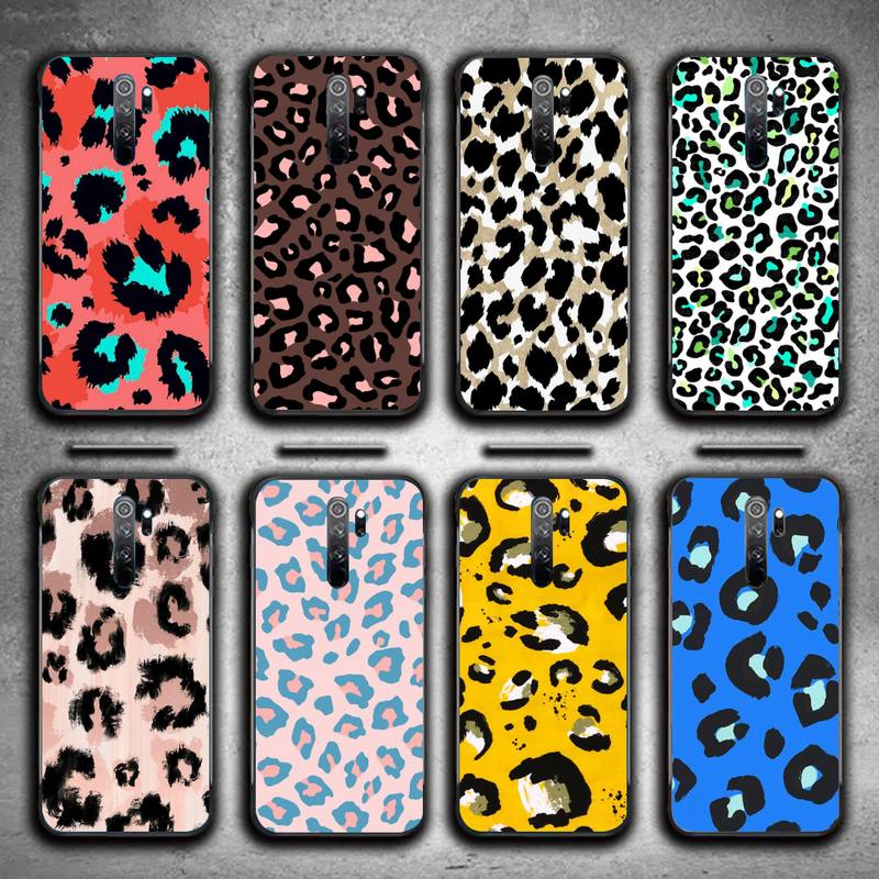 Leopard Print Pattern Phone Case For Xiaomi Redmi 8A 9 K30 Pro 9A Note 8T Note 8 9 Pro TPU Soft Silicone Black Cover