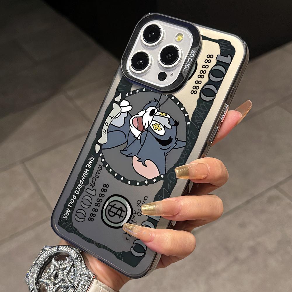 Money Jerrys Toms Phone Case for Xiaomi Redmi 15C 14C 13C 12C 10 Note 15 14 13 12 Pro Plus 4G 5G Silver Hard Cover