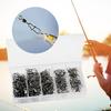 50 Pieces Fishing Swivel Clips Barrel Connector Swivels