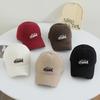 New High Quality Embroidered Letter Baseball Cap for Girls' Japanese Wide Brim Slim Soft Top Hat Pure Cotton Versatile Duck Tongue