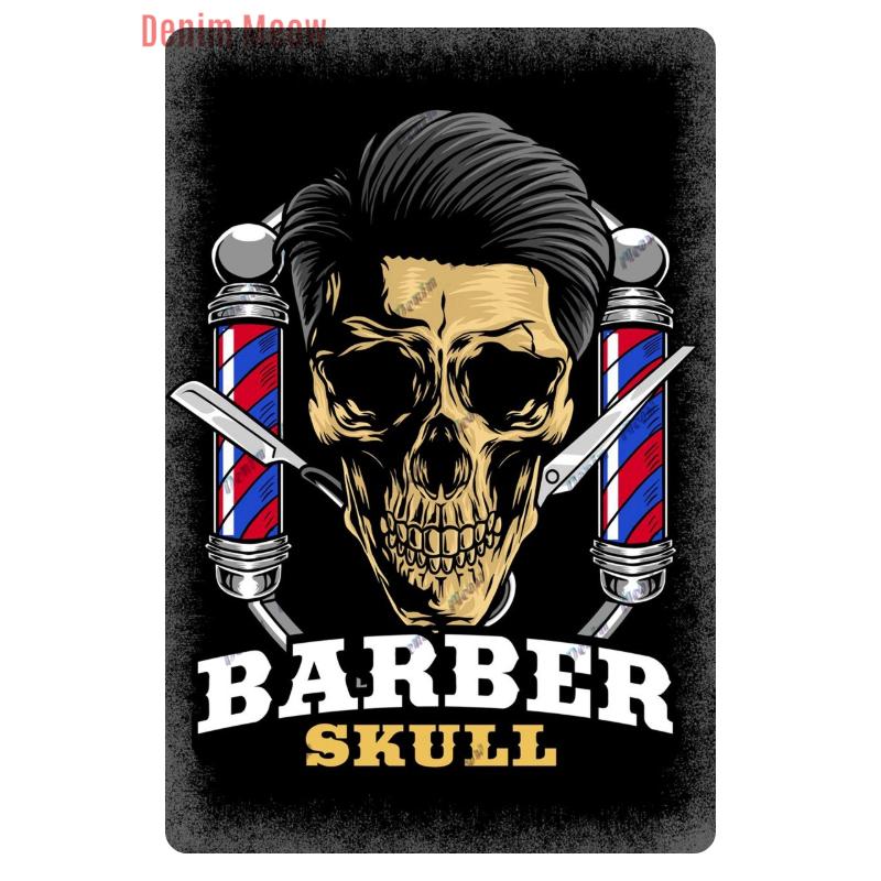 Ретро-табличка для стрижки волос, металлические знаки, парикмахерская, винтажная живопись, настенные плакаты, бар, паб, бритье и стрижка, домашний декор, WY28