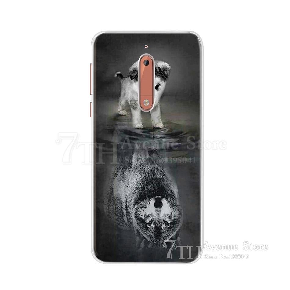 Чехол для Nokia 5 5.2" Мультяшный Мягкий Силиконовый TPU Чехол для Телефона Для Nokia 5 Nokia5 Глобальный Двойной TA-1024 TA-1053 TA-1044 Задняя Крышка
