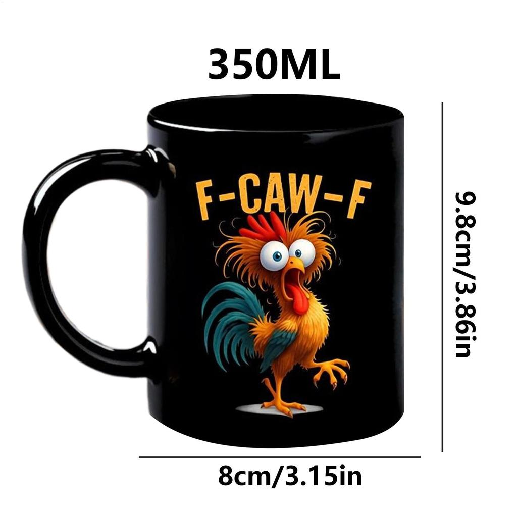 350 мл Новая Кофейная Кружка Смешная Курица F-Caw-F Контейнер для Напитков Керамическая Кофейная Кружка Чашка для Чая Подарки Для Мужчин Женщин Друзей Семьи