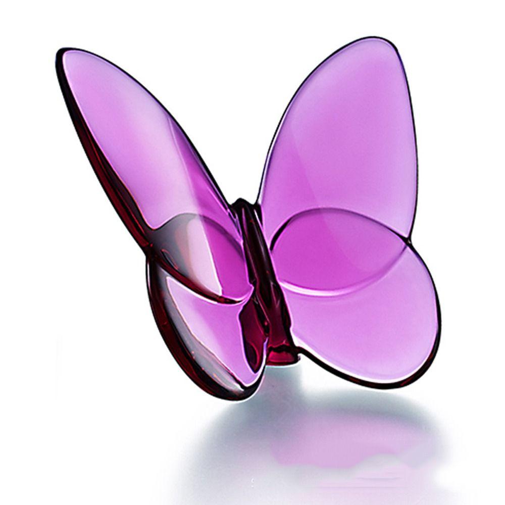 Multiple Color Crystal Butterfly Figurines Super Winkling Clear Crystal Flying Butterfly Collectible Vivid Home Decor