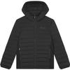 Fleece Hooded Windproof Warm Sports Down Jacket Men Jacket Black F11M348911F-BK