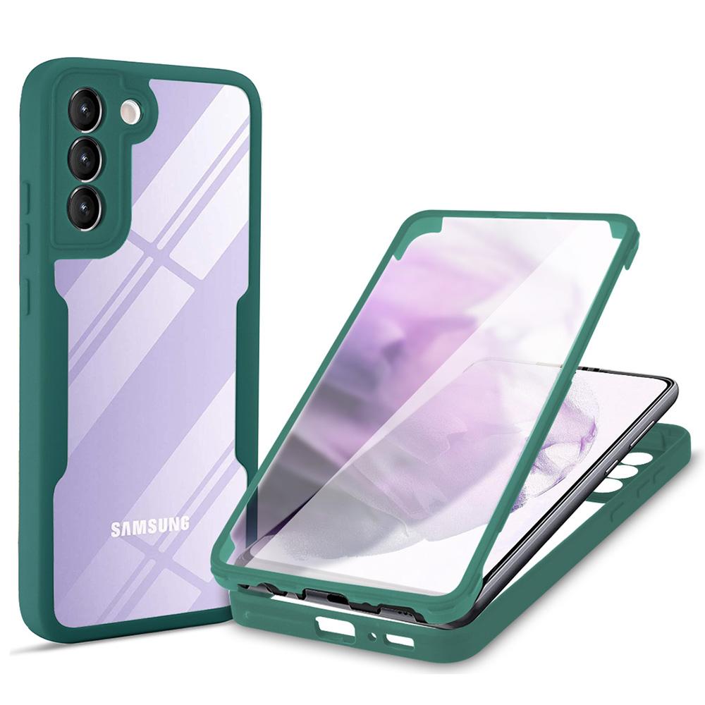 For Samsung Galaxy S23 Acrylic+TPU Clear Phone Case Camera Lens Protection Phone Cover with PET Screen Film