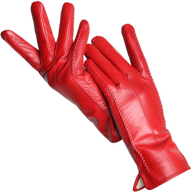 Fashion Women's Gloves Color Sheepskin Winter Warm Thin Touch Screen Gloves High Quality