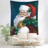 Рождественский декоративный гобелен Санта-Клаус, Рождественская елка, камин, художественный настенный декор для дома, праздничной стены, декоративная простыня для дивана