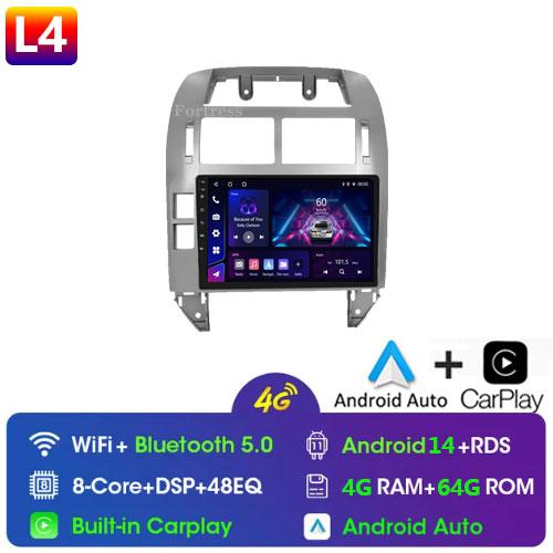 Fortress для Volkswagen Polo Mk4 2001 - 2011 Android автомобильный радиоприемник мультимедийный плеер Carplay Auto Stereo GPS Navi 2din DSP головное устройство