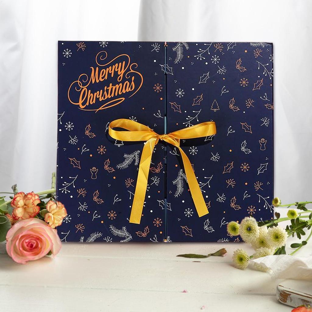 2025 Christmas Empty Advent Calendar Box Fillable Case 24 Days Holiday Festival Stocking Candy Treat Organizer Xmas Navidad