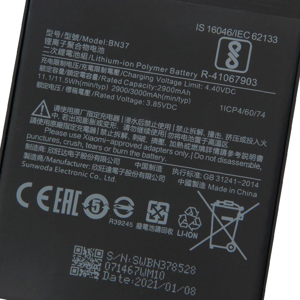 НОВЫЙ Запасной Аккумулятор Для Xiaomi redmi 6 Redmi6 One BN37 Аккумулятор для Телефона 3000 мАч