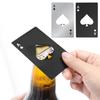 1pc Credit Card Bottle Opener Creative Pocket Stainless Steel Can Opener Bottle Picker Beer Wine Beer Opener Poker Black Peach A