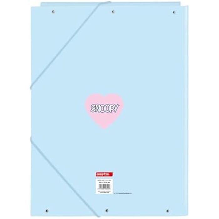 Classeur Folio - SAFTA - SNOOPY LOVE - Couverture rigide - 3 rabats - Enfant