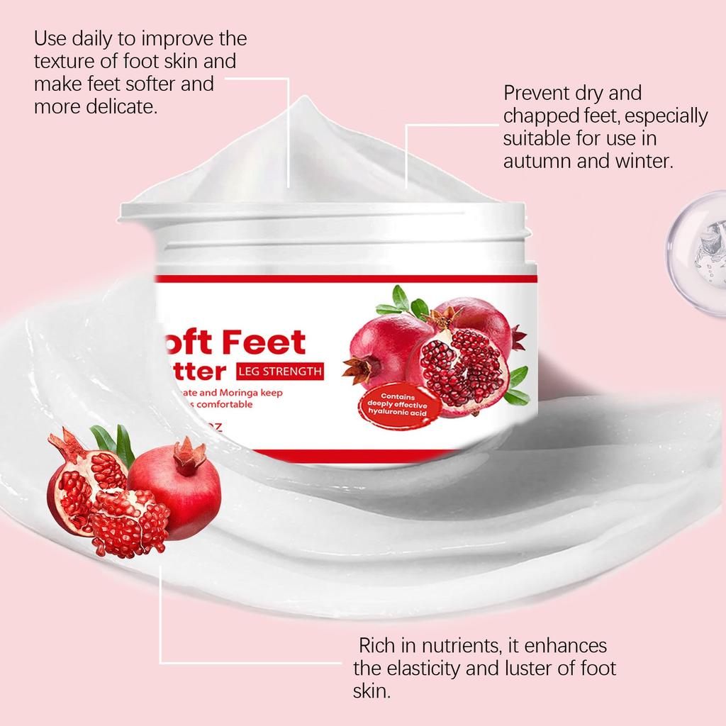 Увлажняющий крем для ног, уход за кожей ног с семенами моринги и гранатом, увлажняющий крем для ног с эффектом увлажнения