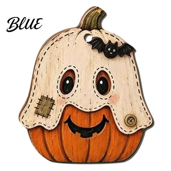 Kids Halloween Room Decor Vintage Wooden Hanging Ornaments Rustic Pumpkin Owl Ghost Farmhouse Eco Friendly Wood Decorations Tree Decoration with Rope