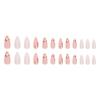 24PCS Retro Matte False Nails with White Floral Pattern Lightweight Comfortable Fit For Parties Weddings Daily Use