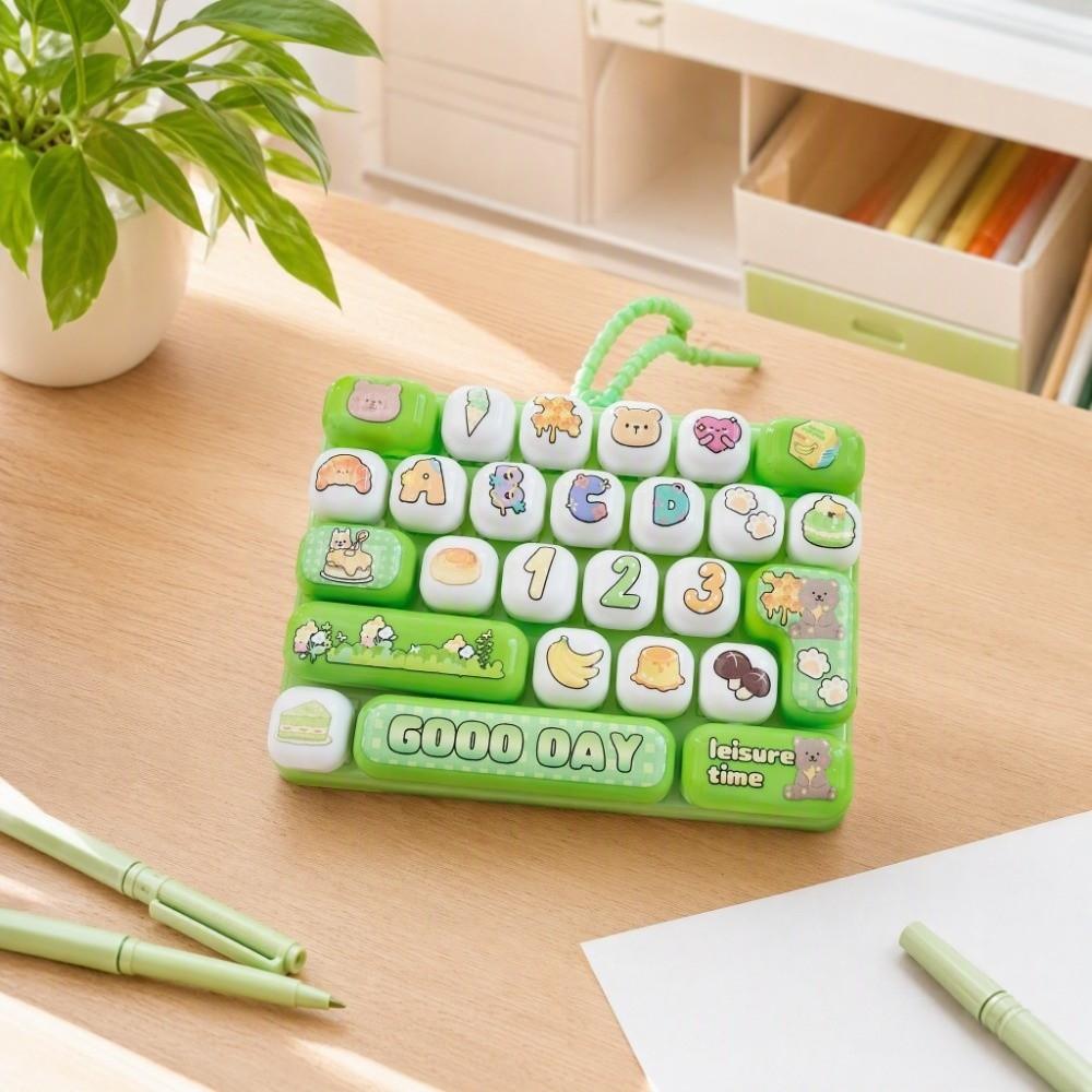 26 Key Mini Keyboard Pendant Cute Cartoon Design Keyboard Keychain  Accessories Gift