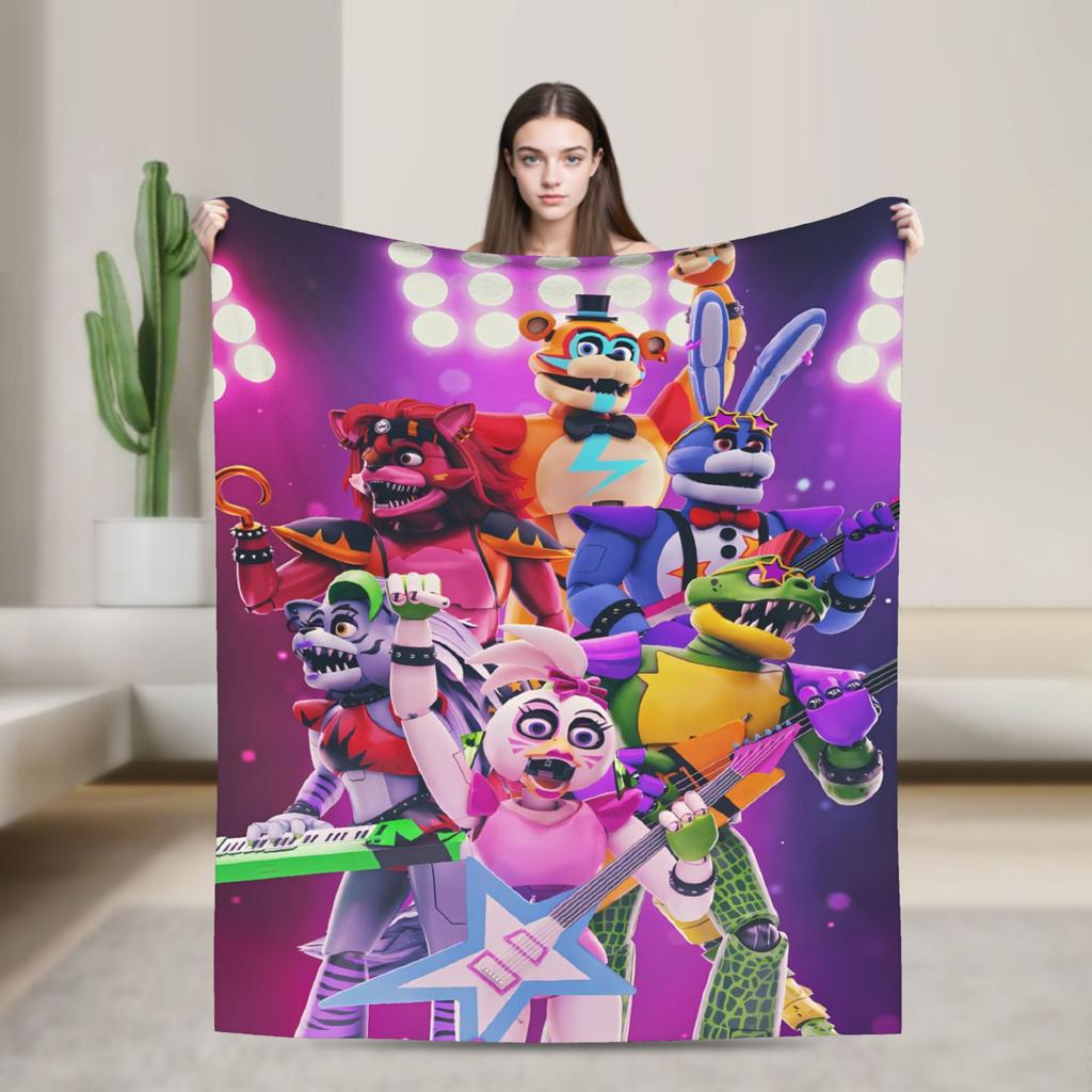 FNAF At Freddys Blankets Super Warm Novelty Plush Throw Blanket For Child Couch Bed Flannel Bedspread Bed Cover