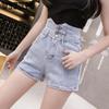 Fashion All-match Super High Waist Stretch Jeans Women Summer Loose High Waist Thin A-line Shorts
