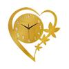 Wall Clock with Floral Pattern, Decorative for Office, Home, Kitchen