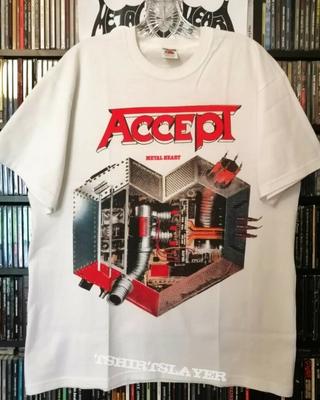 Винтажная футболка Accept - Metal Heart Unisex Концертная S до 5XL El533