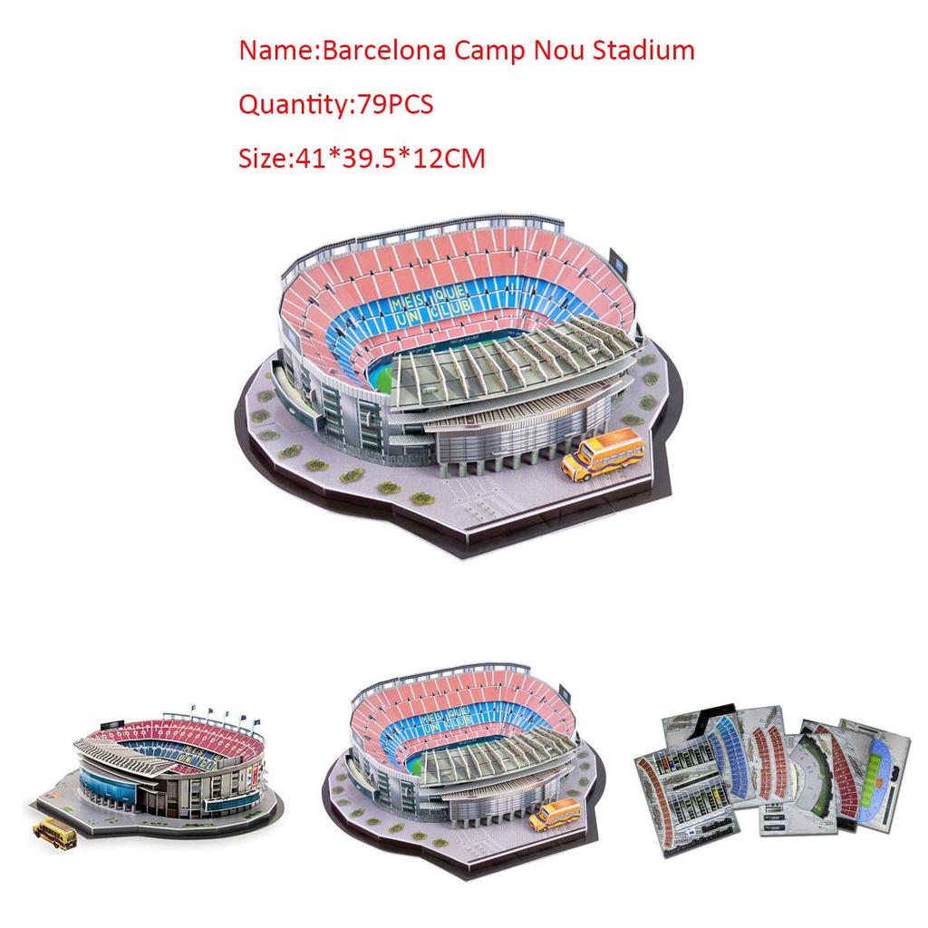 Изысканный 3D-пазл стадиона «Камп Ноу» в Барселоне, модель-головоломка футбольного клуба