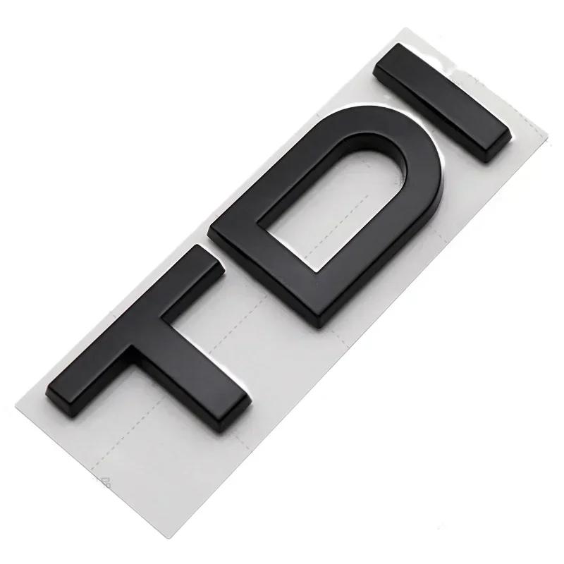 3D ABS TDI Logo Rear Trunk Boot Emblem Badge Sticker Decals for S A3 A4 A5 A6 A7 A8 Q2 Q3 Q5 Q7 Q8 Car Styling Accessories