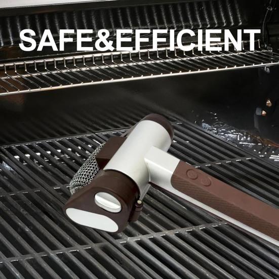 Electric Grill Cleaning Brush Cordless Grill Cleaner Rechargeable Heavy-duty Grill Brush Stainless Steel Grill Scrubber Tool