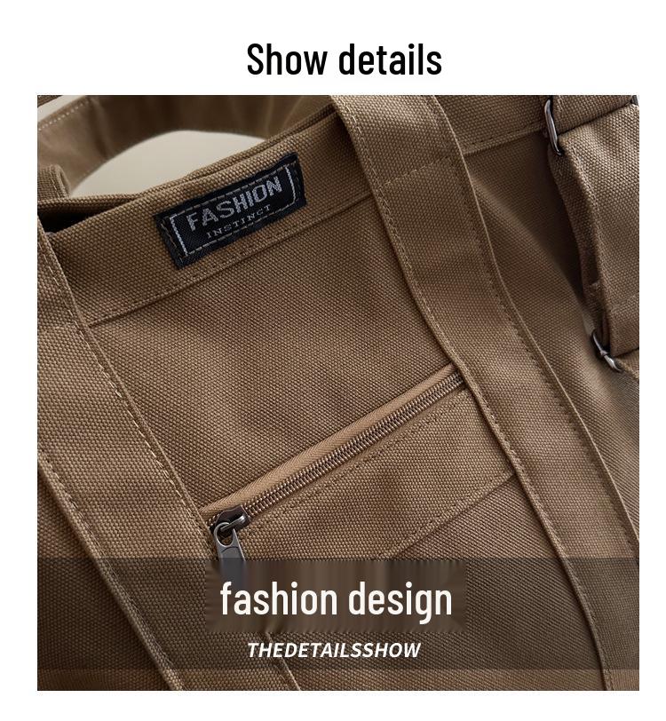 Retro Japanese Canvas Handbag for Women - College & Commuter Large Capacity Crossbody Bag for Autumn & Winter